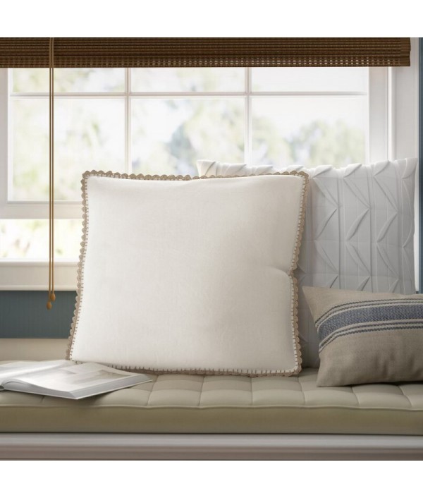 Easy clean linen square pillow