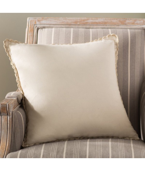 Easy clean linen square pillow