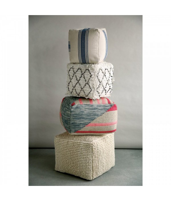 Low stool made of natural cotton