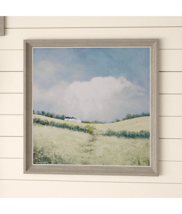 Natural landscape on cotton canvas