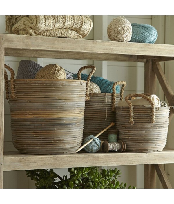 Coastal wicker basket