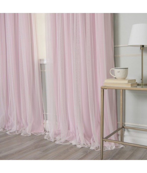 Thermal insulation triple embroidered blackout curtains