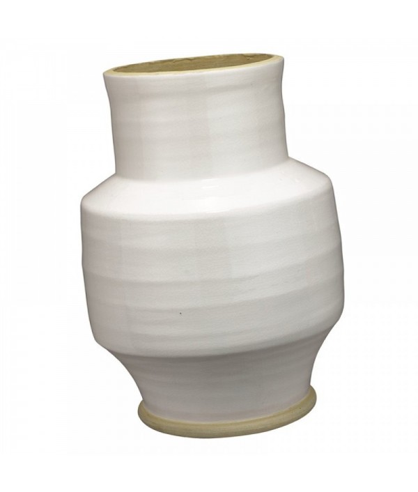 Handcrafted White Ceramic Vase
