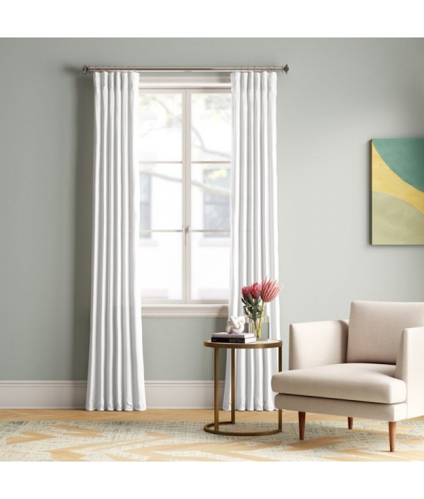 Velvet solid color curtains