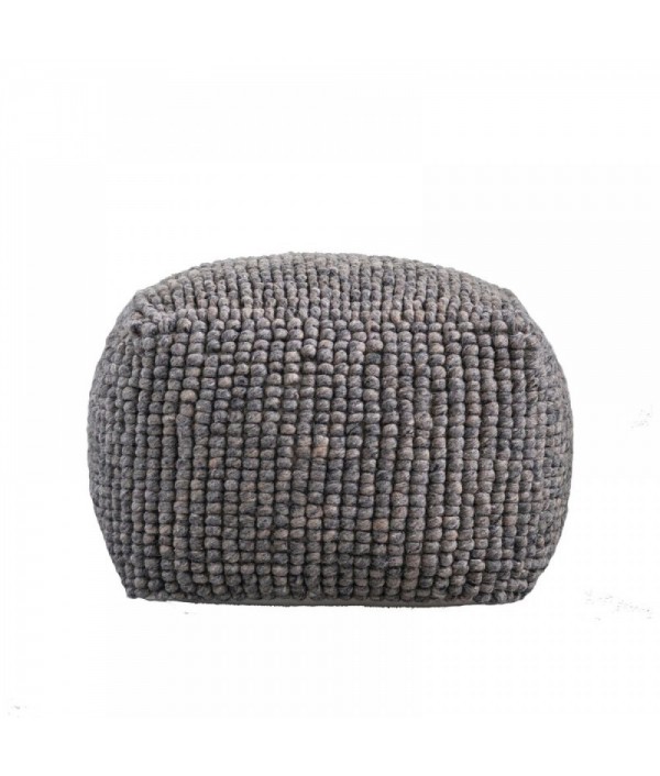 KNITTED WOOL CUSHION STOOL