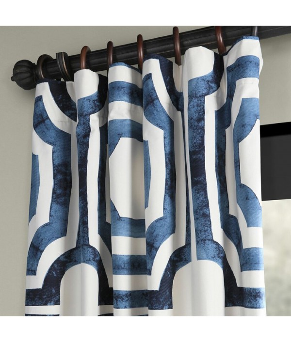 Pure cotton dark rod pocket curtain panel