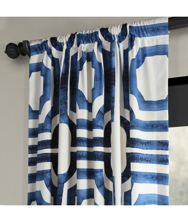 Pure cotton dark rod pocket curtain panel