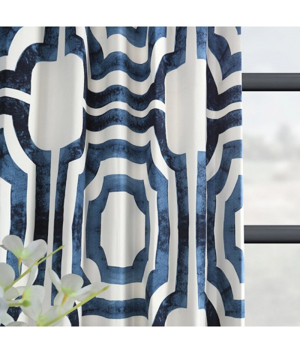 Pure cotton dark rod pocket curtain panel