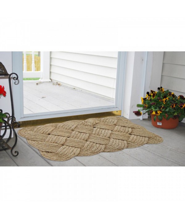 Unique hand-woven non-slip door mat