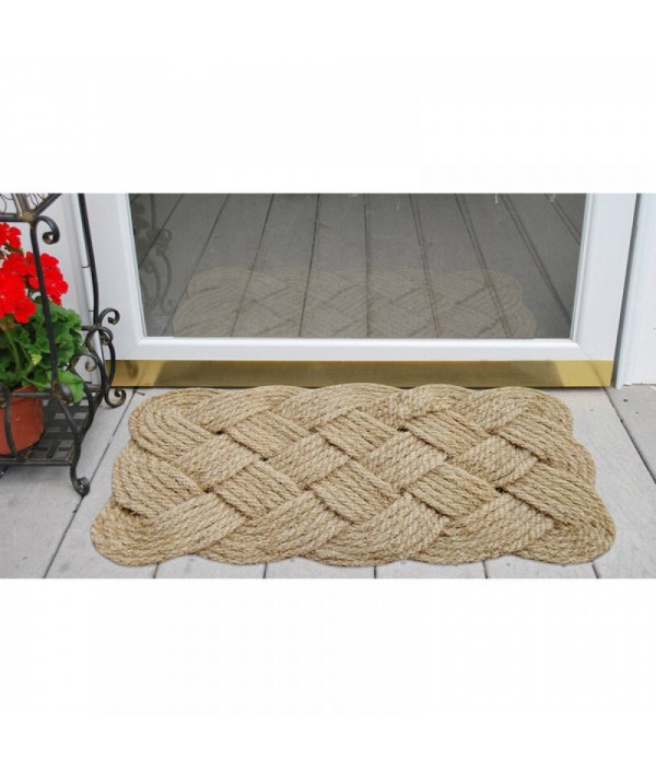 Unique hand-woven non-slip door mat
