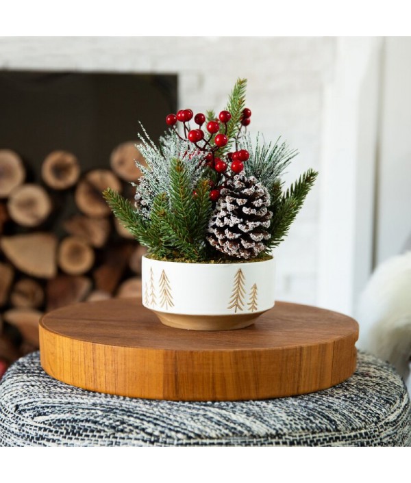 Neat Christmas Mixed Flower Arrangement