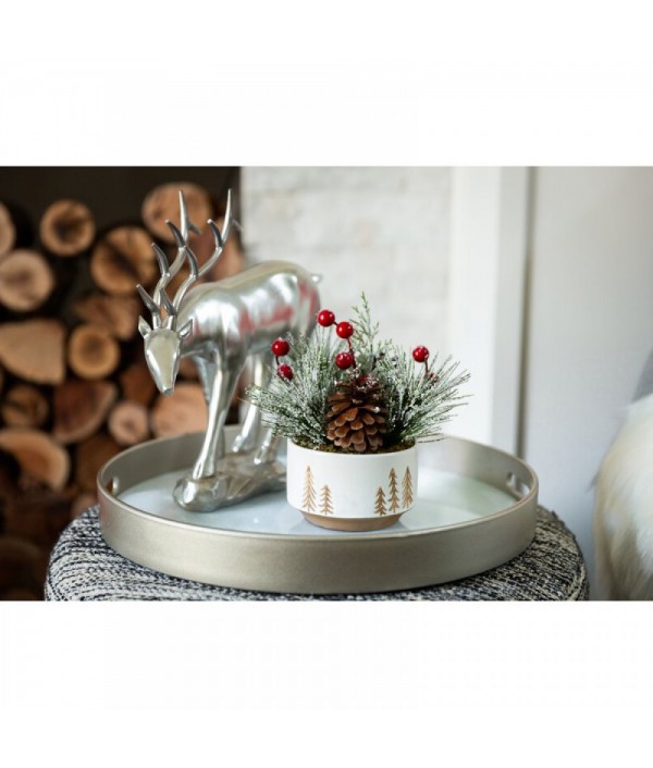 Neat Christmas Mixed Flower Arrangement