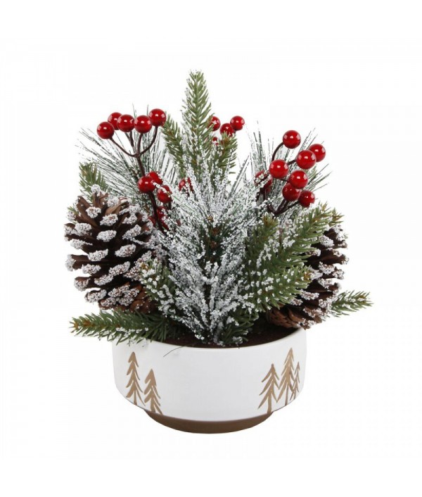 Neat Christmas Mixed Flower Arrangement