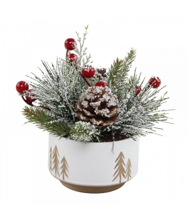 Neat Christmas Mixed Flower Arrangement