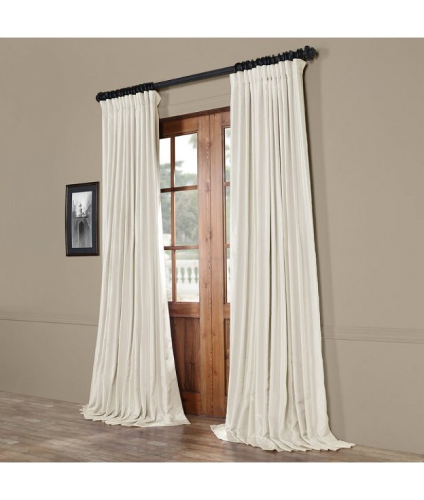 Solid color polyester single curtain panel