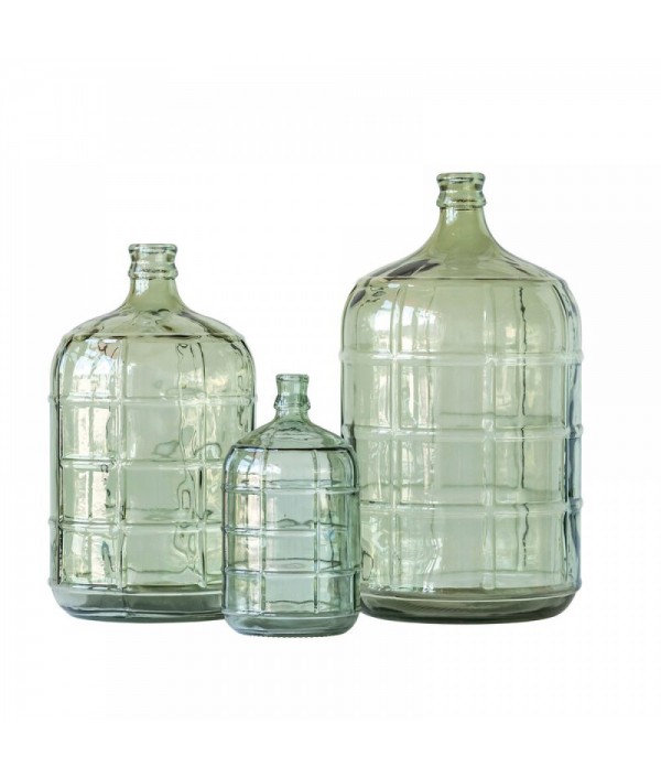 Green Glass Decorative Bottles