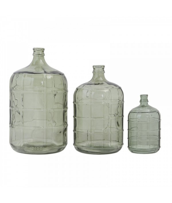 Green Glass Decorative Bottles